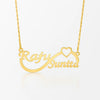Custom Couple Name Infinity Necklace | Personalized 24CT Gold Plated Jewelry with Heart | Romantic Gift for Anniversary & Valentine's Day