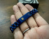 Custom Blue & Silver Rajput Bracelet – Engraved Stainless Steel Jewelry