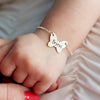 Personalized Baby Gold Butterfly Bracelet Custom Name For Children Infant Boy Girls Stainless Steel Love Angle Mom To Daughter/Son