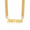 Custom Name Necklace for Men – Bold Silver Curb Chain with Personalized Nameplate Pendant
