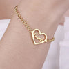 Custom Heart Name Bracelet – Personalized Chain Jewelry