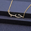 Personalized Arabic calligraphy necklace with CZ diamond
