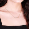 Personalized Arabic calligraphy necklace with CZ diamond