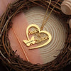 Custom 24CT Gold Platted Heart Name Necklace with Butterfly