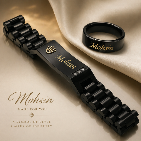 Personalized Name Rolex Bracelet & Ring Set