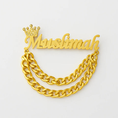 Custom "Your Name" Brooch – Gold Plated Personalized Pin
