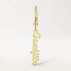 Custom Vertical Name Dangle Earring – Personalized 24CT Gold Plated Drop Earring for Women & Girls – Trendy Script Jewelry Gift