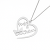 Custom 24CT Gold Platted Heart Name Necklace with Butterfly