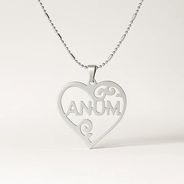 Custom Gold Heart Name Necklace – Personalized Elegant Pendant for Women