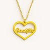 Custom Heart Name Necklace – Gold Plated Personalized Pendant