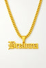 Custom Name Necklace – Personalized Pendant for Men with Gothic Font & Curb Chain
