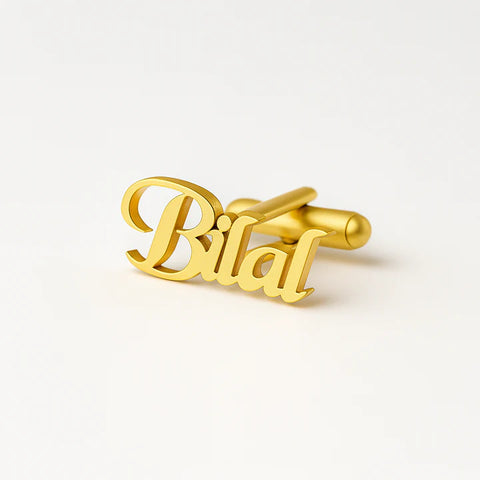 Custom Name Cufflink – Personalized Men's Shirt Accessory | Luxury Monogram Jewelry Gift