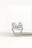 Custom Name Brooch with Crown & Chain – Personalized Luxury Pin for Men