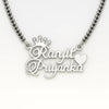 Custom Couple Name Necklace – 24CT Gold Plated Pendant with Crown & Heart Design – Personalized Gift for Her