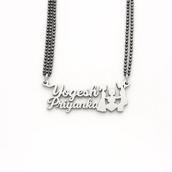 Custom Couple Name | Personalized 24CT Gold Plated Necklace for Couples | Wedding & Anniversary Gift