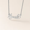 Custom Name Necklace with Double Heart | Personalized 24CT Gold Plated Jewelry for Women & Girls | Stylish Script Pendant Gift