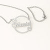 Custom Heart Name Necklace for Women | Personalized 24CT Gold Plated Circle Pendant | Unique Gift for Her, Birthday & Anniversary