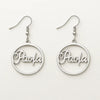 Custom Name Hoop Earrings – Personalized 24CT Gold Plated Circle Dangle Jewelry for Women