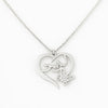 Arabic Name Heart Necklace – Personalized Gold Pendant with Butterfly