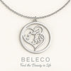 Custom Arabic Couple Name Necklace – Double Heart Gold Pendant