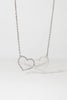 Custom Double Heart Name Necklace – Gold & Diamond Accent Pendant