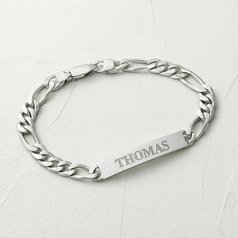 Personalized Gold Name Bracelet – Custom Engraved ID Jewelry