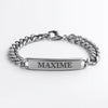 Custom Gold Name Bracelet for Men – Engraved Cuban Chain