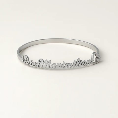 Custom Couple Name Bracelet – 24CT Gold Platted Heart Bangle