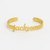 Personalized Silver Name Cuff Bracelets – Custom Couple & Single Designs