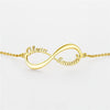 Custom Infinity Name Bracelet – Silver and Golden Chain for Couples