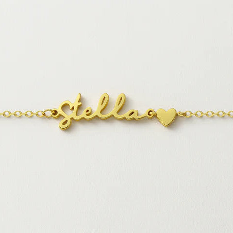 Custom Gold Name Bracelet – Personalized "Stella" Jewelry Gift for Her