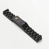 Rolex Black Stainless Steel Bracelet – Gold Crown & Diamond Accents