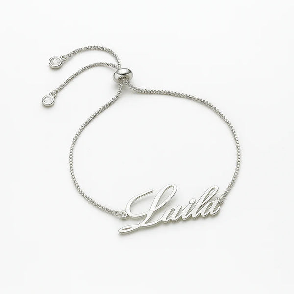 Custom Name Bracelet “Your Name” – 24CT Gold Platted Adjustable Personalized Jewelry Gift for Women