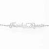 Custom Gold Couple Name Bracelet – Heart Connector Personalized Jewelry