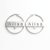 Custom Star Name Hoop Earrings – Personalized 24CT Gold Plated Circle Earrings with Cutout Design – Trendy Statement Jewelry for Women & Girls