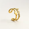 Custom Gold Name Ring 24CT Gold Platted– Personalized Adjustable Ring with Crown Design for Women | Engraved Jewelry Gift for Her