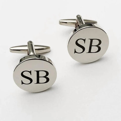 Personalized Cufflinks – Custom Engraved Monogram Gift for Men | Elegant Octagon Shape