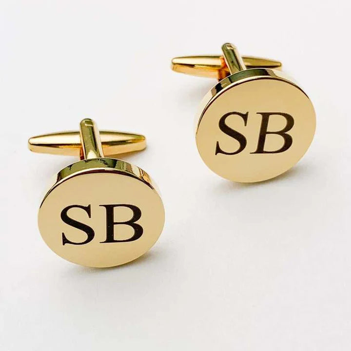 Personalized Cufflinks – Custom Engraved Monogram Gift for Men | Elegant Octagon Shape