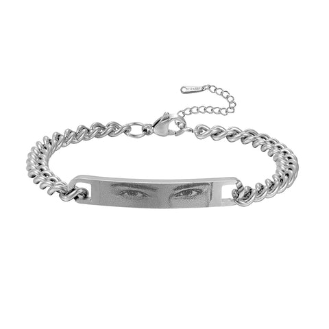 "Eyes of Intrigue Silver Bracelet"
