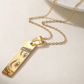 "Eye of Mystery" Gold Pendant Necklace