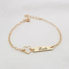 Custom Name Bracelet – Personalized Heart Chain Jewelry