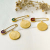 Ayat-ul-Kursi Baby Pin Brooch – Gold-Plated Islamic Protection Charm
