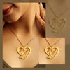 Custom 24CT Gold Platted Heart Name Necklace with Butterfly