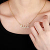 Personalized Arabic calligraphy necklace with CZ diamond