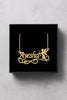 Personalized Double Heart Name Necklace