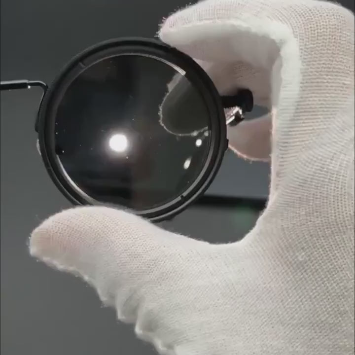 Adjustable Polarized Tint Round Sunglasses (1–9 Gear Control)